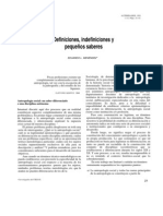 Definiciones, Indefiniciones y Pequeños Saberes Eduardo L. Menendez