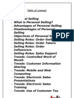 Report On Personal Selling