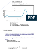 Some Important Points To Remember!: 1.) Typical Response Obtained by Chromatography (I.e., A Chromatogram)