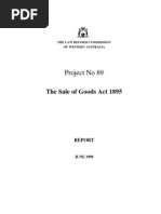 Project No 89: The Sale of Goods Act 1895