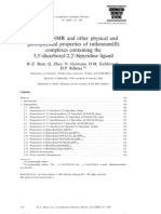 Structure, NMR and Other Physical and Photophysical Properties of Ruthenium (II) Complexes Containing The 3,3 %-Dicarboxyl-2,2%-Bipyridine Ligand