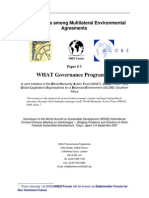 WHAT Governance Programme: Inter-Linkages Among Multilateral Environmental Agreements