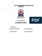 Alternate Fuels: S.D.M.College of Engineering and Technology Dharwad