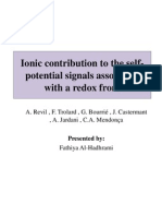 Ionic Contribution To The Self-Potential Signals Associated With