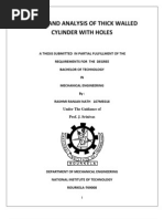 Design and Analysis of Thick Walled Cylinders With Holes