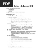 Torts Outline - Robertson 2011