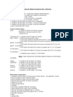 Listado de Útiles Escolares 6 To