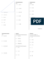 GCSE Maths Foundation Algebra Revision Worksheet