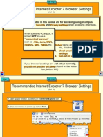 Recommended Internet Explorer 7 Browser Settings