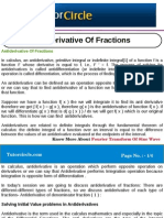 Anti Derivative of Fractions