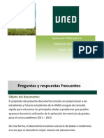 Preguntas Frecuentes Matricula UNED