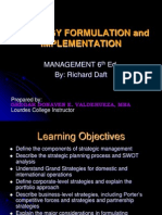 Strategy Formulation Implementation