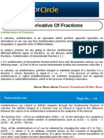 Anti Derivative of Fractions