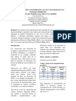 Determinación Del Contenido de Calcio y Magnesio en Una Muestra Problema