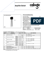 N-Channel JFET General Purpose Amplifier/Switch: Absolute Maximum Ratings Pin Configuration