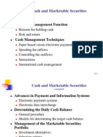 Cash and Marketable Securities: The Cash Management Function