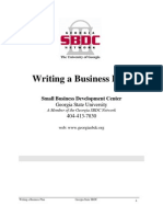 Writing A Business Plan: Small Business Development Center