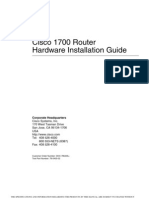 Cisco - 1700 Router Hardware Installation Guide