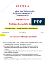 Politique Sectorielle Des TIC