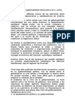 Neoliberalismo y Gobernabilidad Democrática en A Ultima Prueba