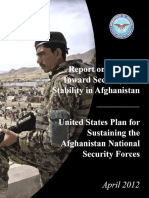 Report On Progress Toward Security and Stability in Afghanistan