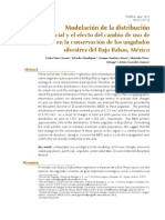 Modelación de La Distribución Potencial y El Efecto Del Cambio de Uso de Suelo en La Conservación de Los Ungulados Silvestres Del Bajo Balsas, México.