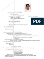 Europass Curriculum Vitae: Personal Information Deependra Ojha