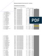 ThichToanHoc - APMOPS Vietnam 2012 Northern Region 1st Round Results