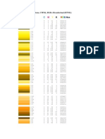 Tabela de Cores Pantone