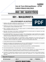 Prova de Maquinista