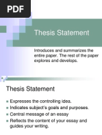 Thesis Statement