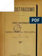 Del Ostracismo Triste Aniversario de La Democracia Chilena. (1892)