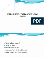 Summary of Source of Law and Court System