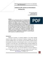 Oral Corrective Feedback by EFL Teachers at Universidad de Quintana Roo