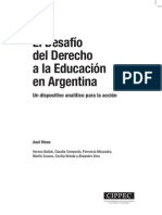 El Desafio Del Derecho A La Educación en Argentina