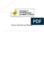 Power System Lab Manual Original and Modified