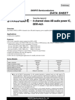 STK433-890-E: 4-Channel Class AB Audio Power IC, 80W