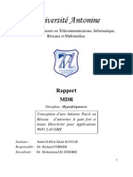 Conception Antenne WIFI - Microruban - HFSS - Methodologie de Recherche