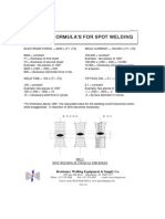 Spot Welding Formula