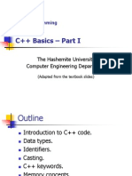 C++ Basics - Part I: The Hashemite University Computer Engineering Department