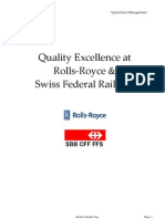 Quality Excellence at RR and SBB