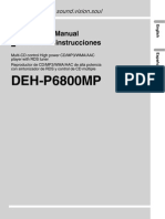 Pioneer DEH-P6800MP User Manual