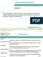 BTS Automation Approach: Why Automate?