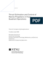 Thrust Estimation and Control of Marine Propellers in Four-Quadrant Operations