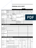 Personal Data Sheet, Blank (6'21'10)