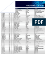 Match Schedule by Date