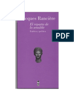 Rancière, Jacques - El Reparto de Lo Sensible