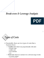 Breakeven and Leverage Analysis