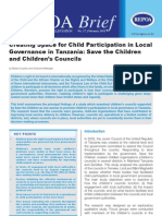 Creating Space For Child Participation in Local Governance in Tanzania: Save The Children and Children's Councils - REPOA Brief 27