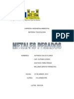 Metales Pesados - Toxicología PDF